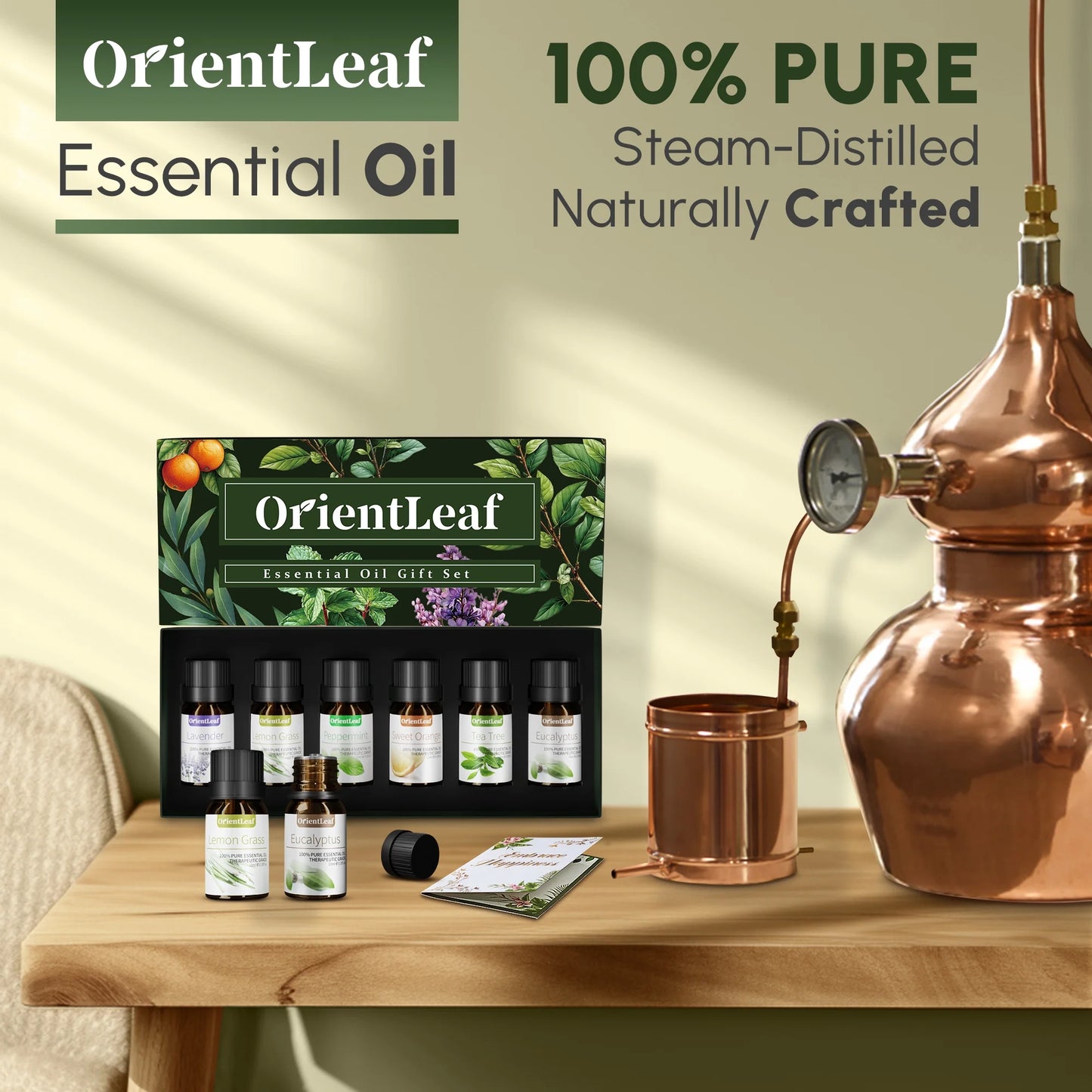 Essential Oils Sets, 100% Pure Essential Oil for Diffuser, Aromatherapy, Sleep, Massage & DIY, Valentine'S Day Gift Sets for Women with Greeting Card
