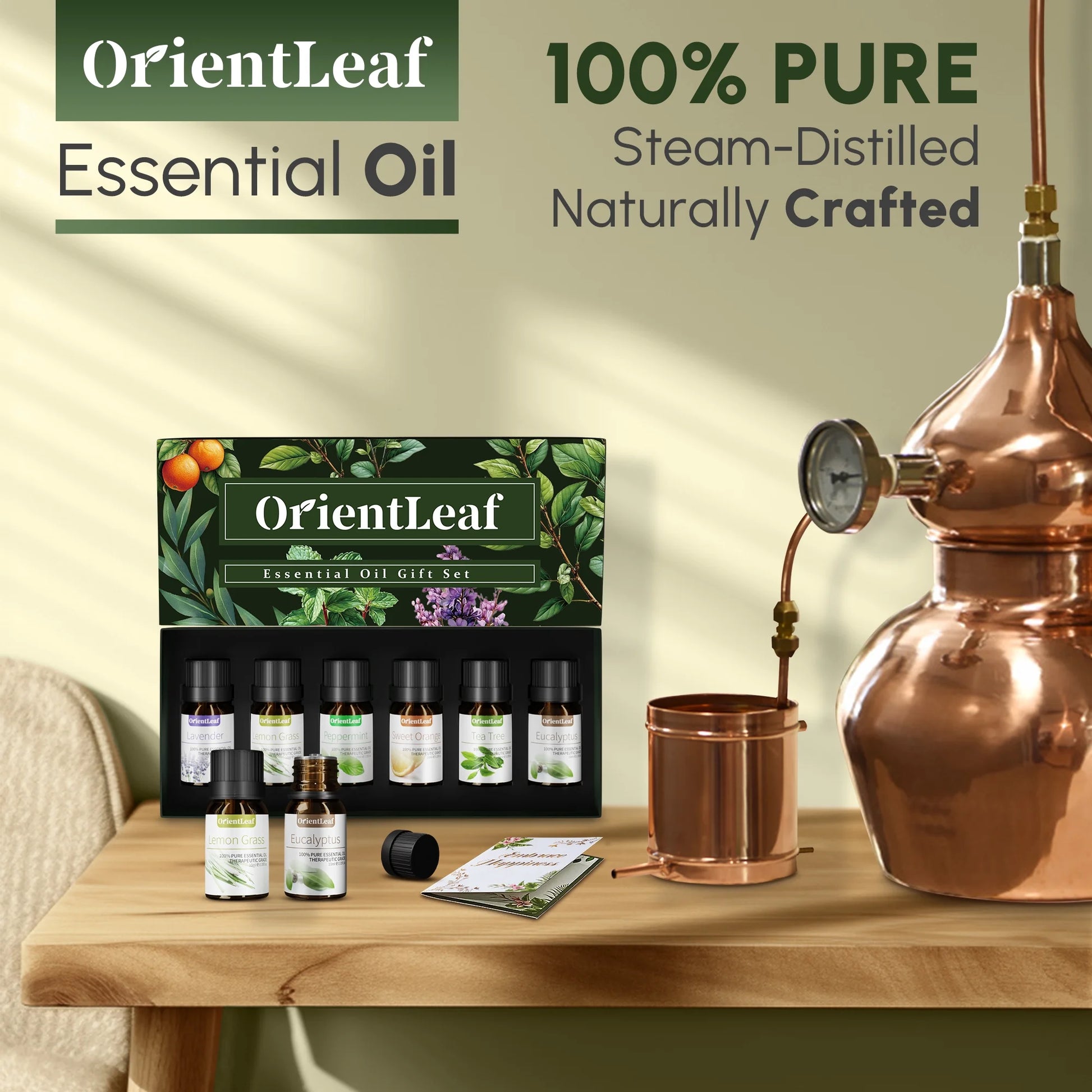 Essential Oils Sets, 100% Pure Essential Oil for Diffuser, Aromatherapy, Sleep, Massage & DIY, Valentine'S Day Gift Sets for Women with Greeting Card